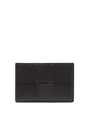 Bottega Veneta - Cassette Intrecciato-leather Cardholder - Mens - Black - ONE SIZE