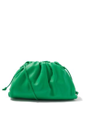 Bottega Veneta - Pouch Mini Leather Clutch Bag - Womens - Green - ONE SIZE