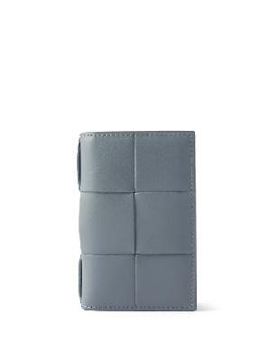 Bottega Veneta - Intrecciato-leather Bi-fold Wallet - Mens - Grey - ONE SIZE
