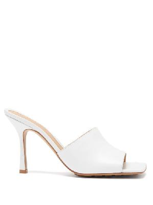 Bottega Veneta - Stretch Square-toe Leather Mules - Womens - White