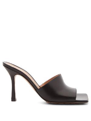 Bottega Veneta - Stretch 90 Square-toe Leather Mules - Womens - Black - 35.5 EU/IT