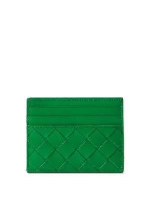 Bottega Veneta - Intrecciato Leather Cardholder - Mens - Green - ONE SIZE
