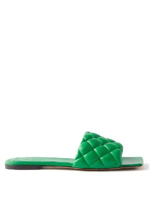Bottega Veneta - Padded Quilted-leather Sandals - Womens - Green - 34 EU/IT