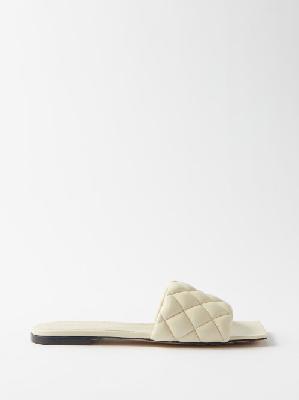 Bottega Veneta - Padded Intrecciato-leather Sandals - Womens - Beige - 35 EU/IT