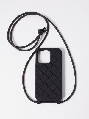 Bottega Veneta - Intrecciato-debossed Iphone® 13 Pro Case - Mens - Black