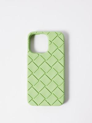 Bottega Veneta - Intrecciato-silicone Iphone® 13 Pro Case - Mens - Light Green