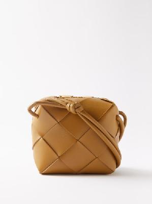 Bottega Veneta - Cassette Mini Intrecciato-leather Cross-body Bag - Womens - Camel - ONE SIZE