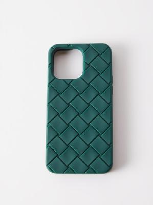 Bottega Veneta - Intrecciato Rubber Iphone® 14 Pro Max Case - Mens - Emerald - ONE SIZE