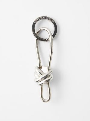 Bottega Veneta - Knotted Metal Key Ring - Womens - Silver - ONE SIZE