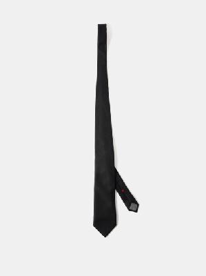 Brunello Cucinelli - Wool-flannel Tie - Mens - Black - ONE SIZE