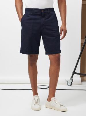 Brunello Cucinelli - Washed Linen-blend Shorts - Mens - Navy - 48 EU/IT
