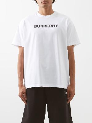 Burberry - Harriston Logo-print Cotton-jersey T-shirt - Mens - White - S