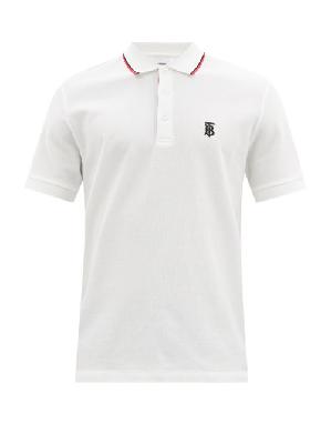 Burberry - Walton Icon Stripe Cotton Piqué-jersey Polo Shirt - Mens - White - S
