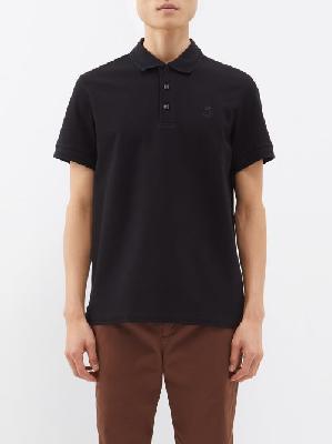 Burberry - Eddie Tb-logo Cotton-piqué Polo Shirt - Mens - Black - XS