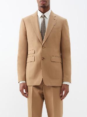 Burberry - Single-breasted Wool-blend Suit Jacket - Mens - Camel