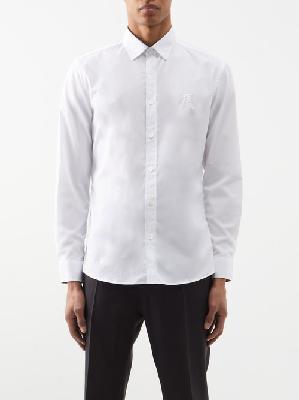 Burberry - Cotton-blend Poplin Shirt - Mens - White - 3XL