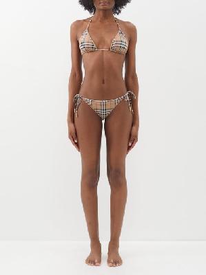 Burberry - Cobb Nova-check Bikini - Womens - Beige Check - S