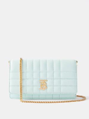 Burberry - Lola Quilted-leather Cross-body Bag - Womens - Light Blue - ONE SIZE