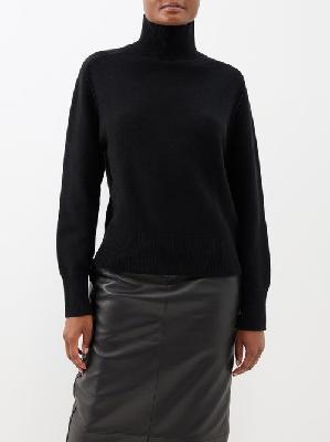 Burberry - High-neck Wool-cashmere Sweater - Womens - Black - 3XS