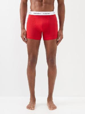 Calvin Klein Underwear - Pack Of Three Logo-waistband Cotton-blend Trunks - Mens - Multi - L