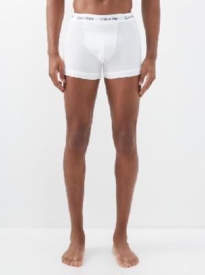 Calvin Klein Underwear - Pack Of Three Stretch-cotton Boxer Briefs - Mens - White - S