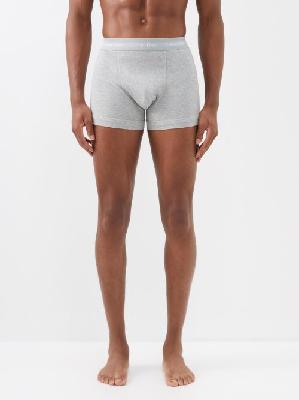 Calvin Klein Underwear - Pack Of Three Logo-waistband Cotton-blend Trunks - Mens - Grey - XL