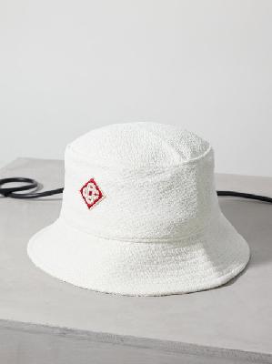 Casablanca - Logo-patch Terry Bucket Hat - Mens - Off White - M/L