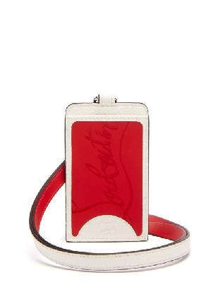 Christian Louboutin - Miloucah Logo-plaque Leather Cardholder - Mens - Red White - ONE SIZE