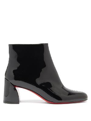 Christian Louboutin - Turela 55 Patent-leather Ankle Boots - Womens - Black - 34.5 EU/IT