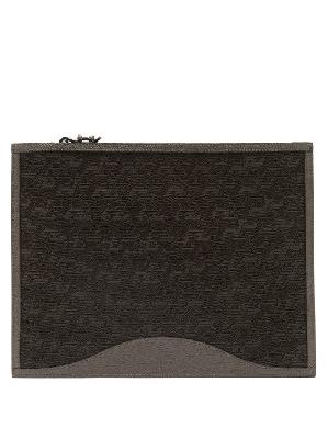Christian Louboutin - Pifpouch Grained-leather Zip Pouch - Mens - Black - ONE SIZE