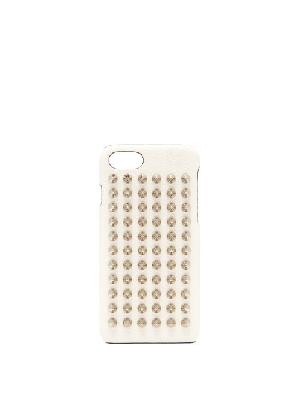 Christian Louboutin - Loubiphone Leather Iphone® 7 & 8 Case - Womens - White Silver