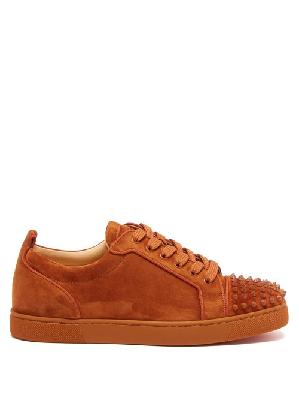 Christian Louboutin - Louis Junior Spikes Suede Trainers - Mens - Brown - 41 EU
