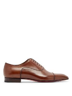 Christian Louboutin - Greggo Leather Oxford Shoes - Mens - Brown - 39.5 EU
