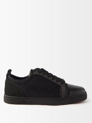 Christian Louboutin - Louis Junior Leather And Ripstop Trainers - Mens - Black - 39 EU