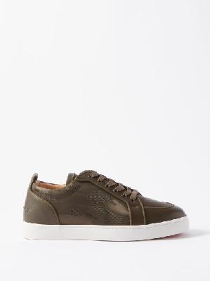 Christian Louboutin - Rantulow Orlato Camouflage-effect Leather Trainers - Mens - Olive Green - 39 EU