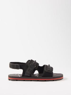 Christian Louboutin - Siwa Double-strap Sandals - Mens - Black - 41 EU