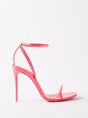 Christian Louboutin - So Me 100 Patent-leather Sandals - Womens - Pink - 36 EU/IT