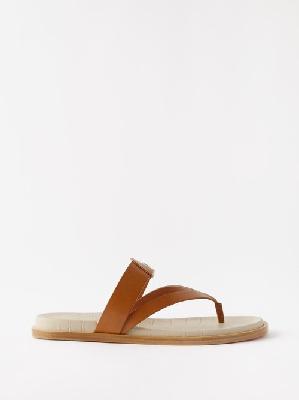 Christian Louboutin - Paolito Leather Sandals - Mens - Light Brown - 39 EU