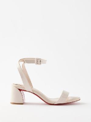 Christian Louboutin - Miss Sabina 55 Patent-leather Sandals - Womens - Light Pink - 36.5 EU/IT