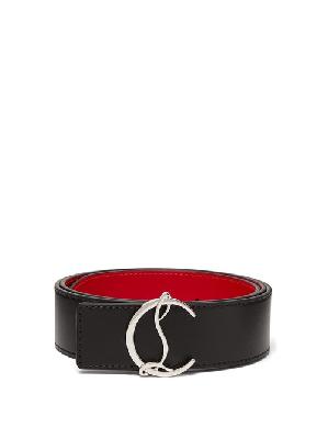 Christian Louboutin - Monogram-buckle Leather Belt - Mens - Black - 100 EU