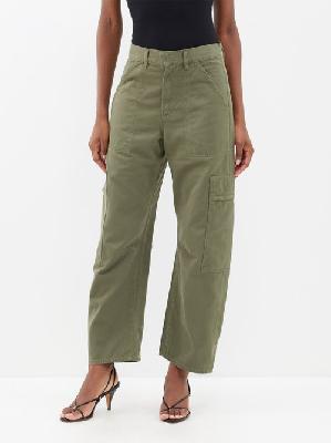 Citizens Of Humanity - Marcelle Low-rise Organic-cotton Cargo Trousers - Womens - Green - 26