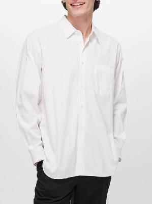 Comme Des Garçons Shirt - Point-collar Cotton-poplin Shirt - Mens - White - L