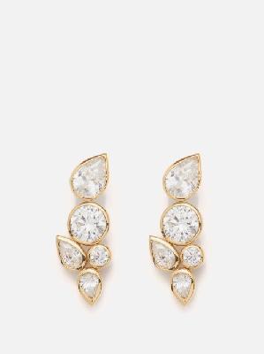 Completedworks - Cubic Zirconia & 14kt Gold-vermeil Earrings - Womens - Crystal Multi - ONE SIZE