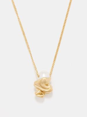 Completedworks - Crushed Pearl & 18kt Gold-vermeil Necklace - Womens - Gold Multi - ONE SIZE