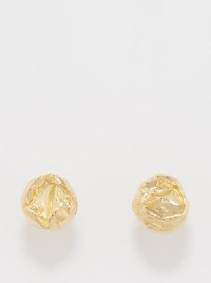 Completedworks - Crushed 18kt Gold-vermeil Earrings - Womens - Yellow Gold - ONE SIZE