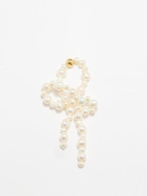 Completedworks - Knot Pearl & 18kt Gold-vermeil Ring - Womens - Pearl - L