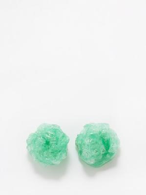 Completedworks - Crushed Resin & 14kt Gold-vermeil Earrings - Womens - Green - ONE SIZE