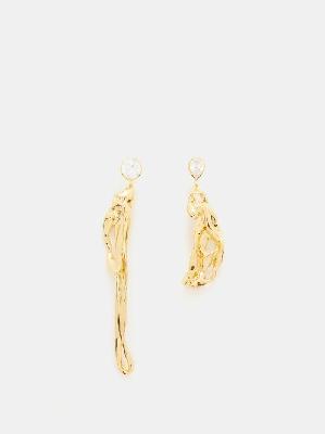 Completedworks - Melted Crystal & 18kt Gold-plated Earrings - Womens - Gold Multi - ONE SIZE