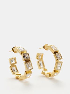 Completedworks - Square Stone 18kt Gold-vermeil Earrings - Womens - Gold Multi - ONE SIZE