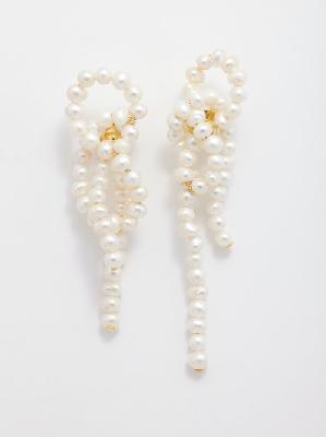 Completedworks - Pearl & 18kt Gold-vermeil Mismatched Earrings - Womens - Pearl - ONE SIZE